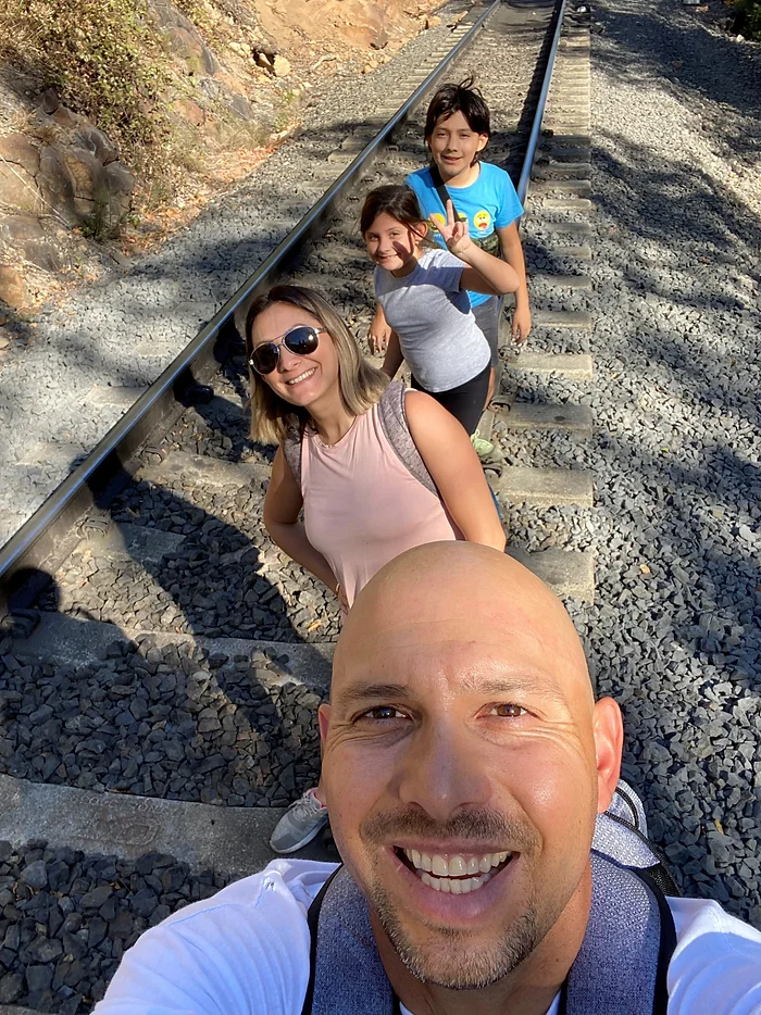 family hiking 