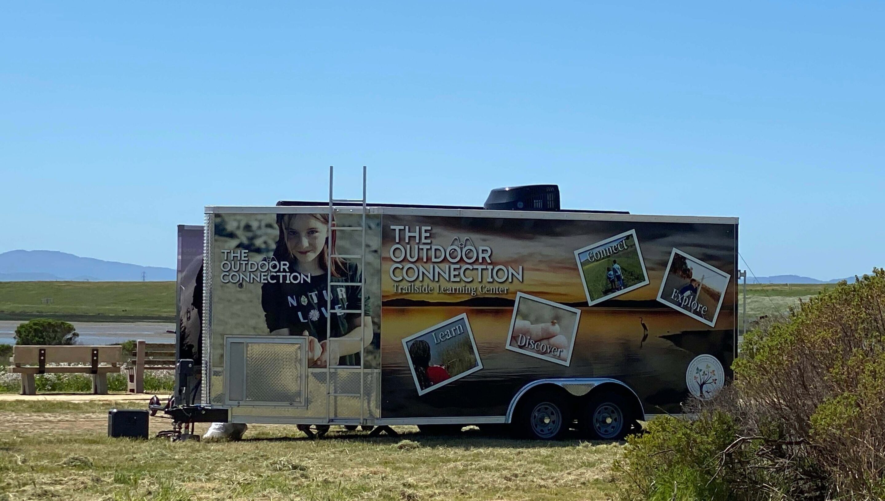 The outdoor connection trailer at the wetlands