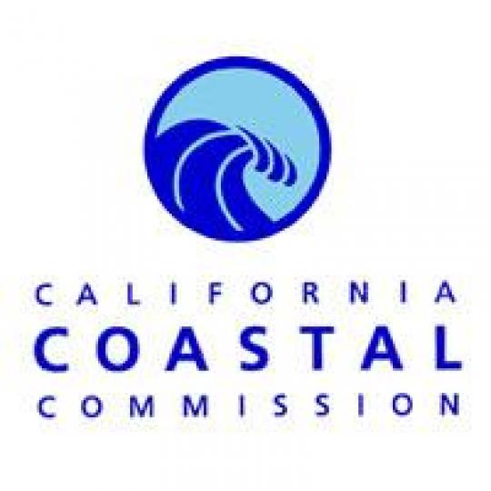 California Coastal Commission logo, a wave in a circle