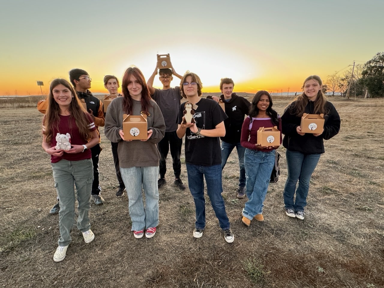 Play Team/Teen WILD volunteers at sunset