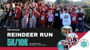 event image for reindeer run, runners and mascots