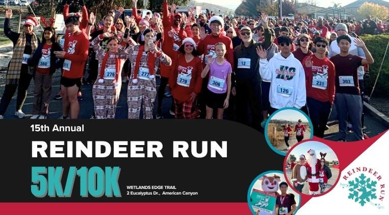 event image for reindeer run, runners and mascots
