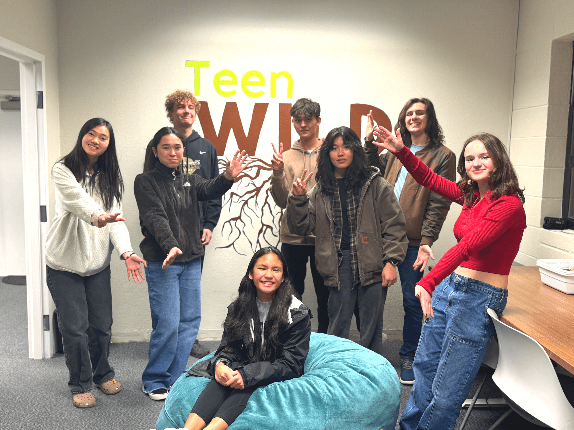 Teen WILD Volunteer in the teen space