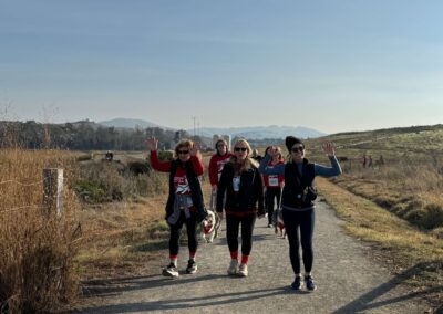 Seniors walking in the race