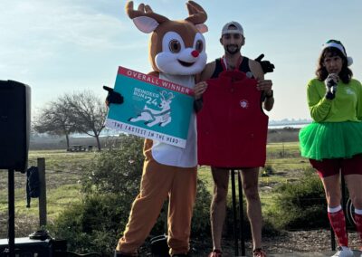 race winner with rudolph